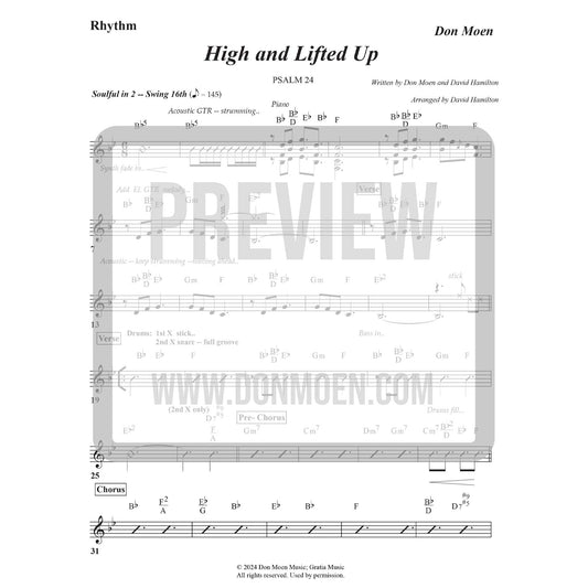 High And Lifted Up - Rhythm Sheet (Digital)