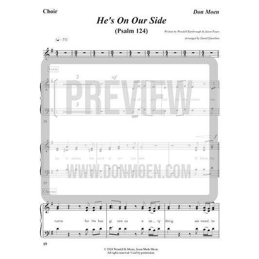 He's On Our Side - Choir/BGV (Digital)