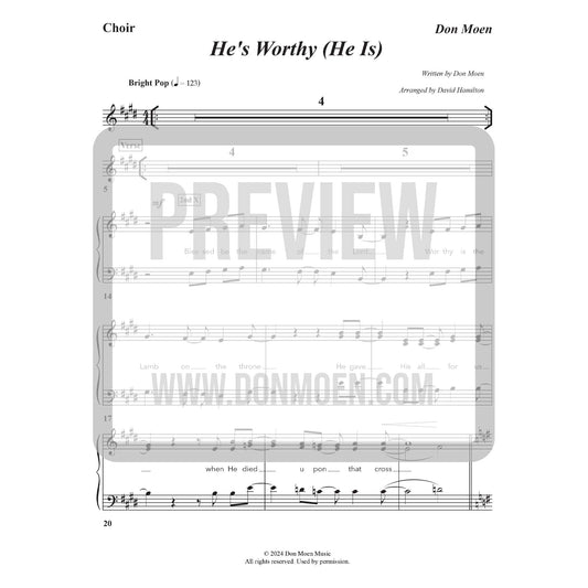 He's Worthy (He Is) - Choir (Digital)