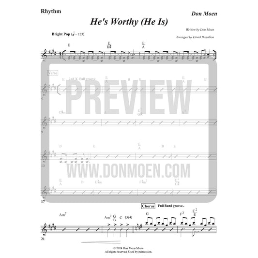 He's Worthy (He Is) - Rhythm Sheet (Digital)